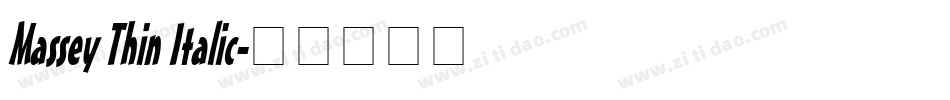 Massey Thin Italic字体转换